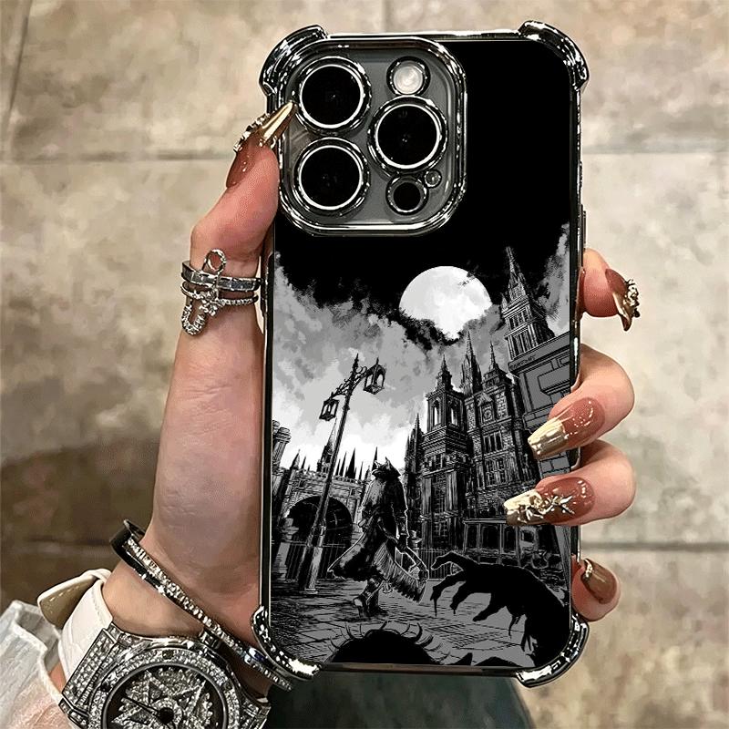 B-Bloodborne Игровой Чехол с Покрытием для Телефона Для Iphone 16 17 Pro Max Air 16E 14 15 Plus 12 13 Mini Противоударная Крышка с Подушкой Безопасности