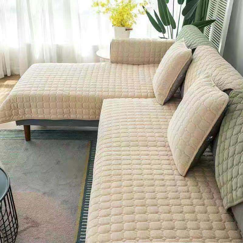 Сплошной цвет Нескользящий чехол для дивана, утепленный мягкий диван-полотенце для декора мебели для гостиной, чехлы для диванов, чехлы для диванов
