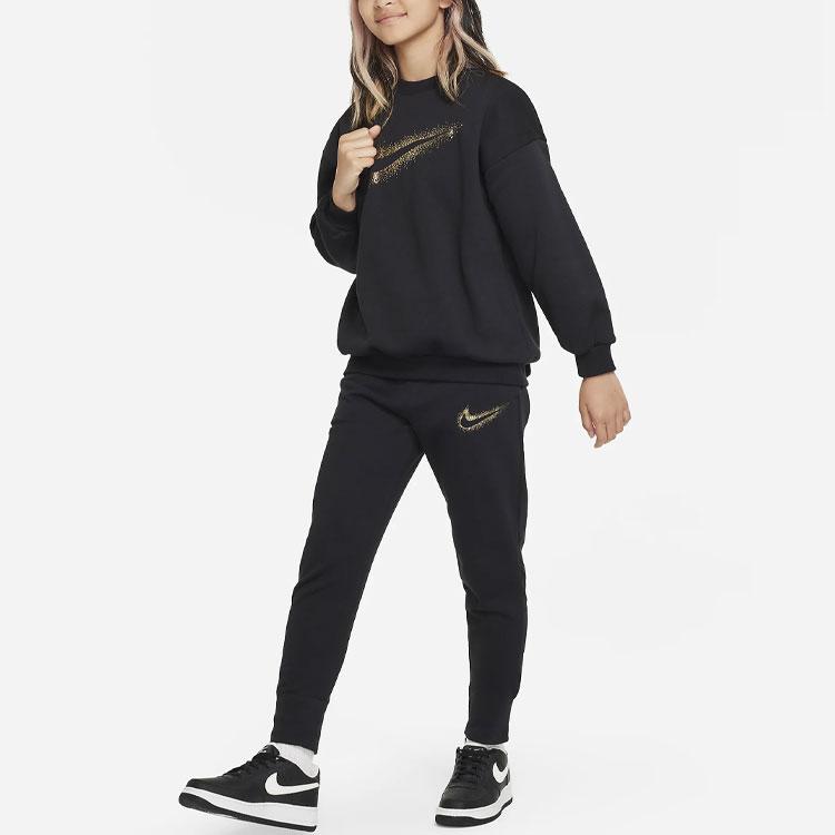 Nike Детские трикотажные спортивные штаны с логотипом, детские штаны, черные DV3230-010