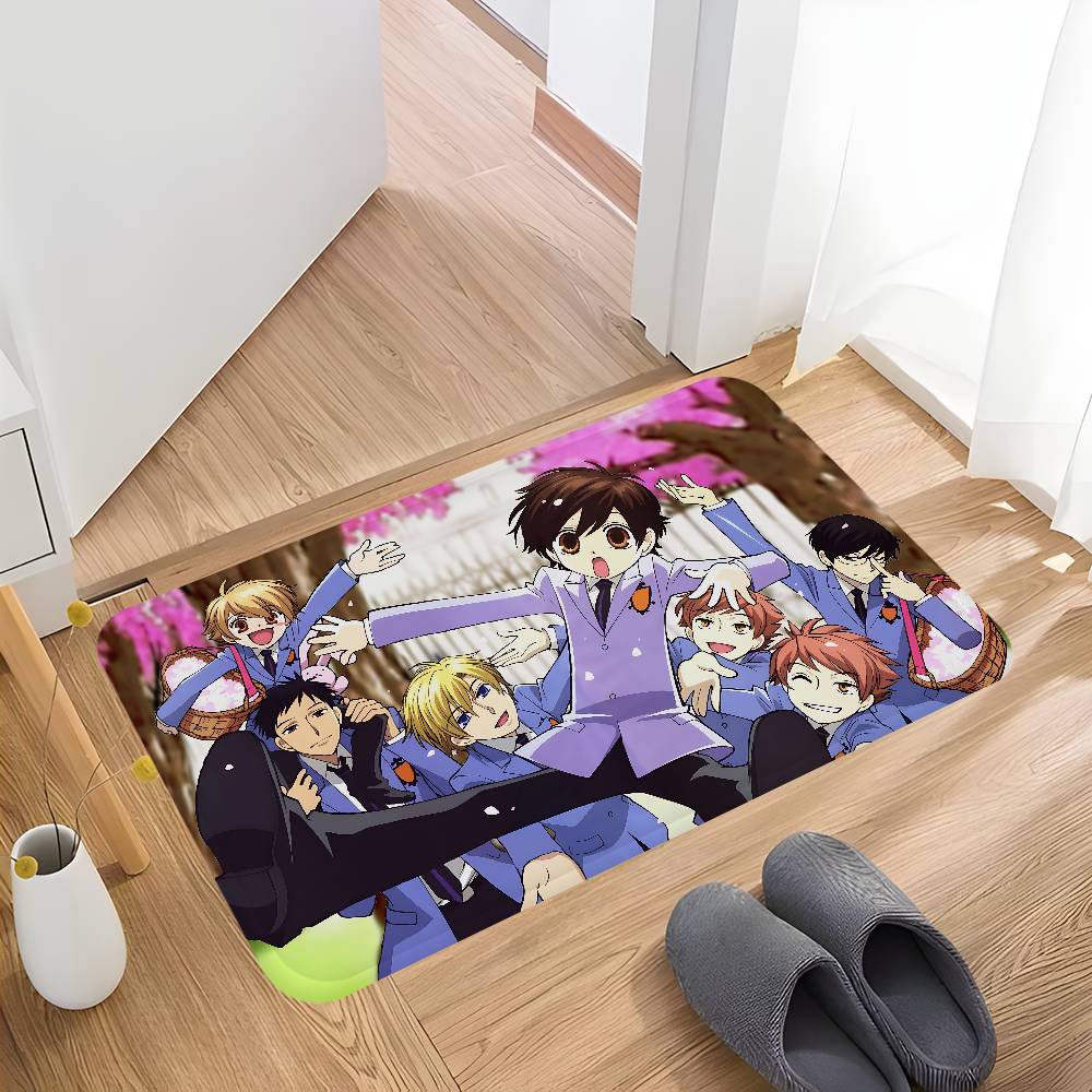 Anime Ouran High School Host Club Floor Mat Rectangle Anti-slip Home Soft Badmat Front Door Indoor Outdoor Mat Welcome Doormat