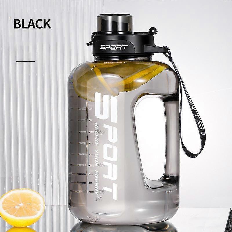 2.5L Large Capacity Sports Water Bottle with Straw Portable Plastic Space