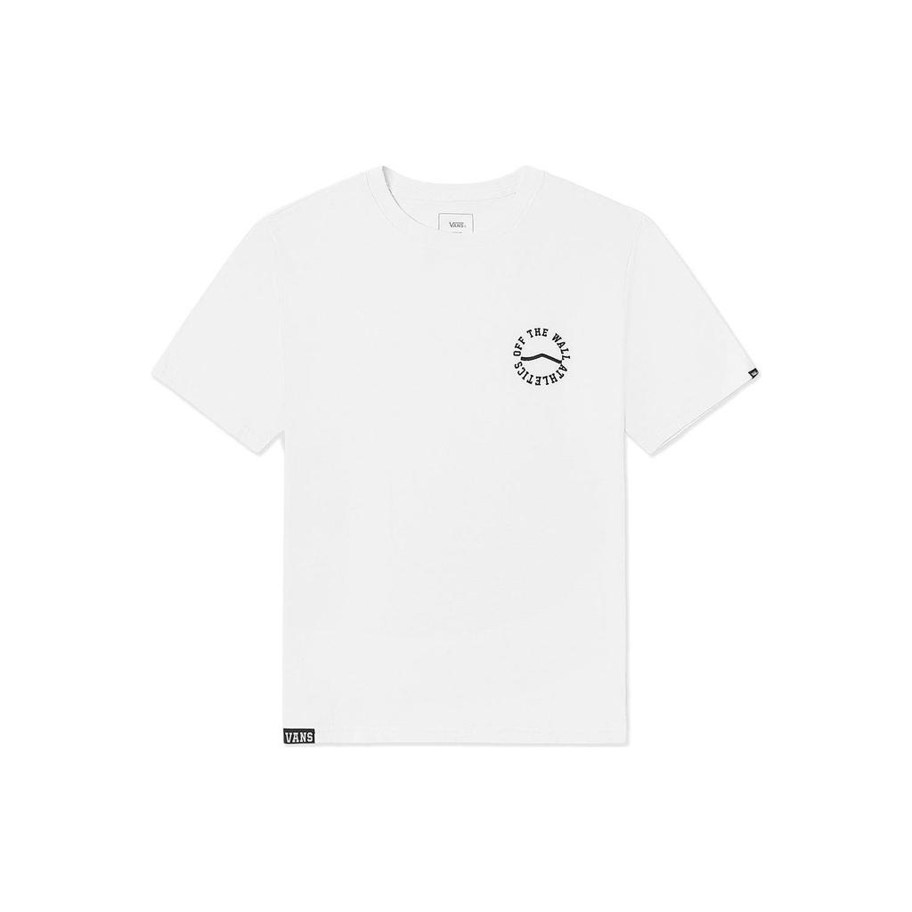 Vans Letter Logo Print Crew Neck Short Sleeve T-Shirt Unisex T-Shirts VN0002JKWHT