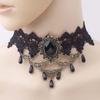 Gothic Pendant Choker Simple Fashion Korean Exaggerated Black Lace Necklace Drop