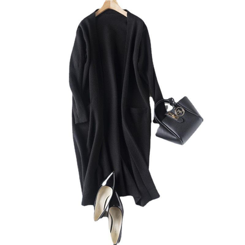 Женский кардиган средней длины, весна 2024 г.: Корейский стиль, универсальный, облегающий трикотажный жакет