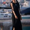 Adidas Pure Color Casual Round Neck Sleeveless Dress Women Dress Black IT4350
