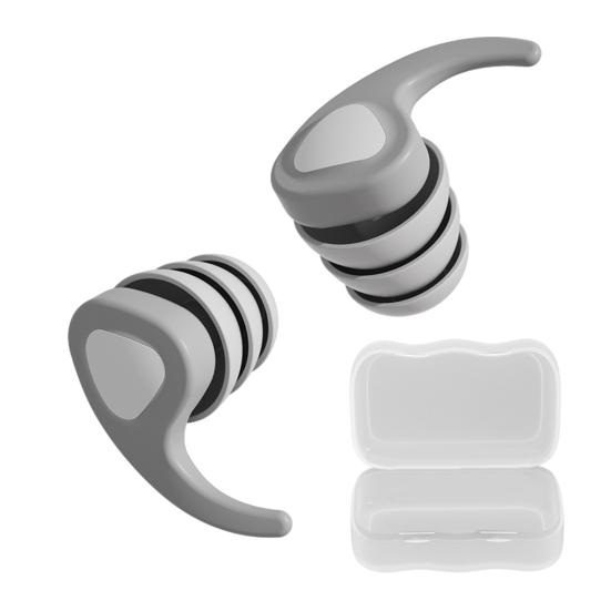 2Pcs Silicone Noise Reduction Earplugs Washable Waterproof Reusable Hearing Protection Swimming Concerts Work Study Sleeping Silent Earplugs