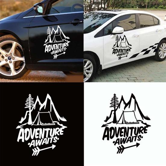 Уникальное приключение ждет светоотражающая наклейка «сосна гора» наклейка автомобильный декор