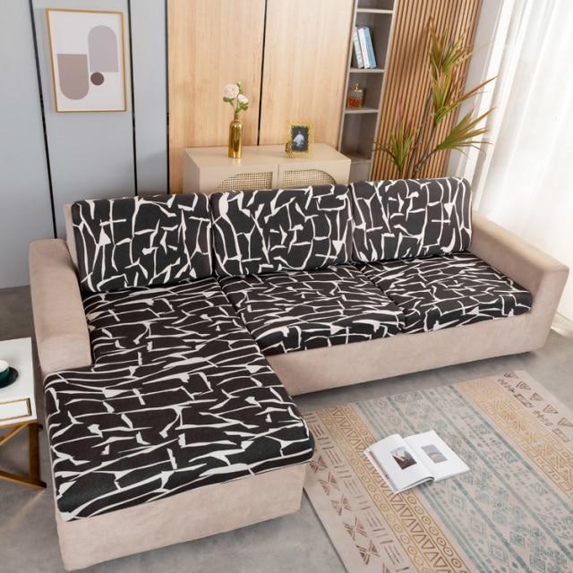 Чехол на диван с геометрическим принтом, эластичный, стрейч, защитный чехол для углового дивана, кресла, мебели, с дизайном легкой посадки