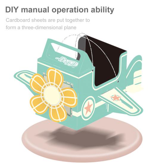 Cardboard Cosplay Toy Hands-on Skill Lovely Wearable Airplane Carton Cartoon Performance Costume Toy for Child
