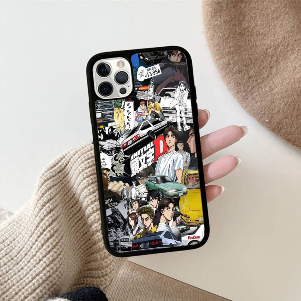Аниме про гонки I-Initial D Для IPhone 17 16 15 14 13 12 11 Pro Max Plus Mini ПК+ТПУ Задняя крышка телефона