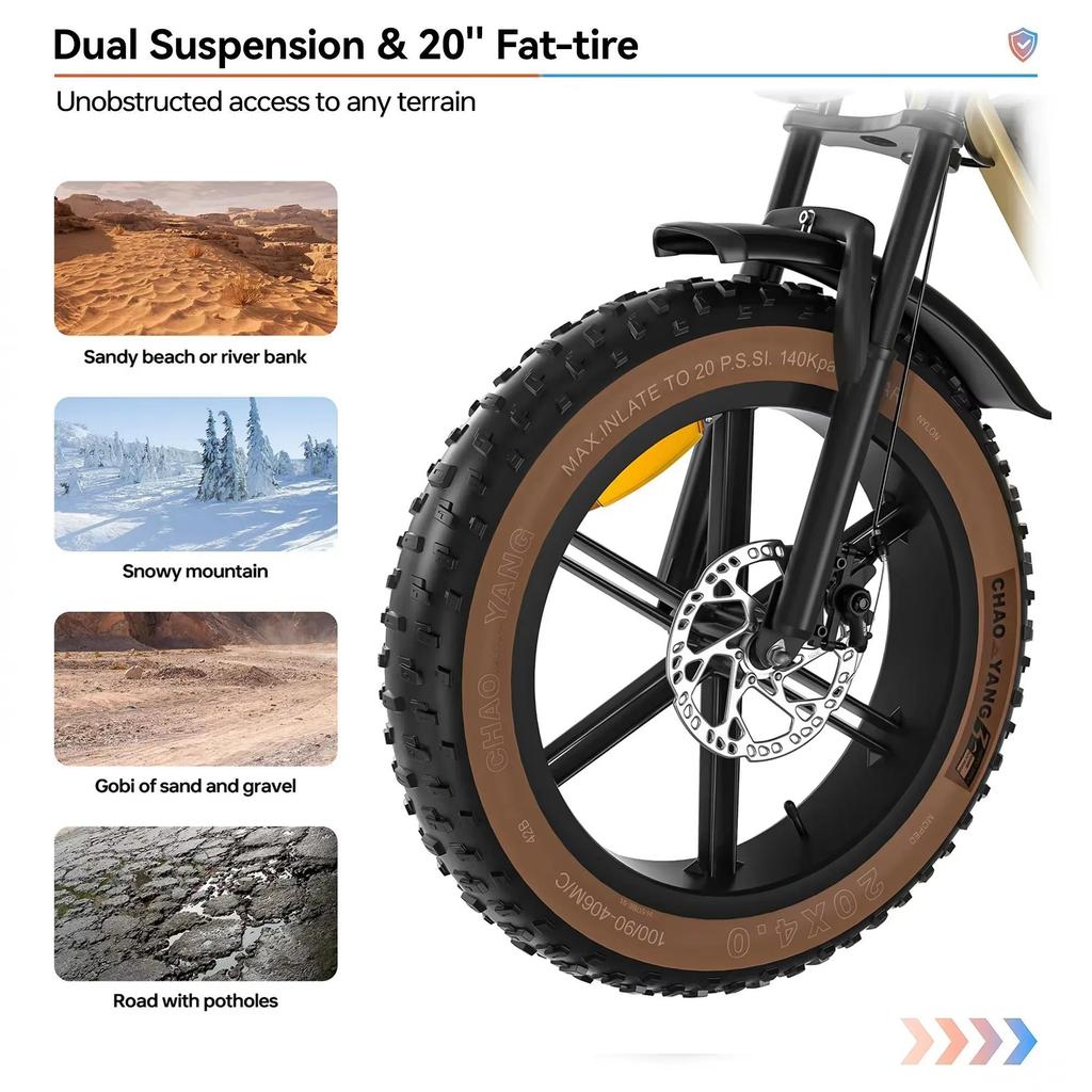 EBike x70 750W dual lithium battery 37AH range 40KM/H 20 * 4Fat tires mountain off-road electric bicycle electric motorcycle.