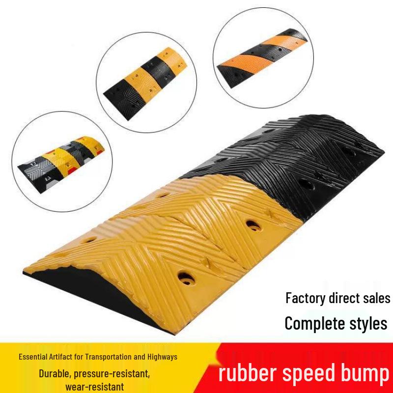 Thickened Rubber Speed Bump for Community and Garage Entrances