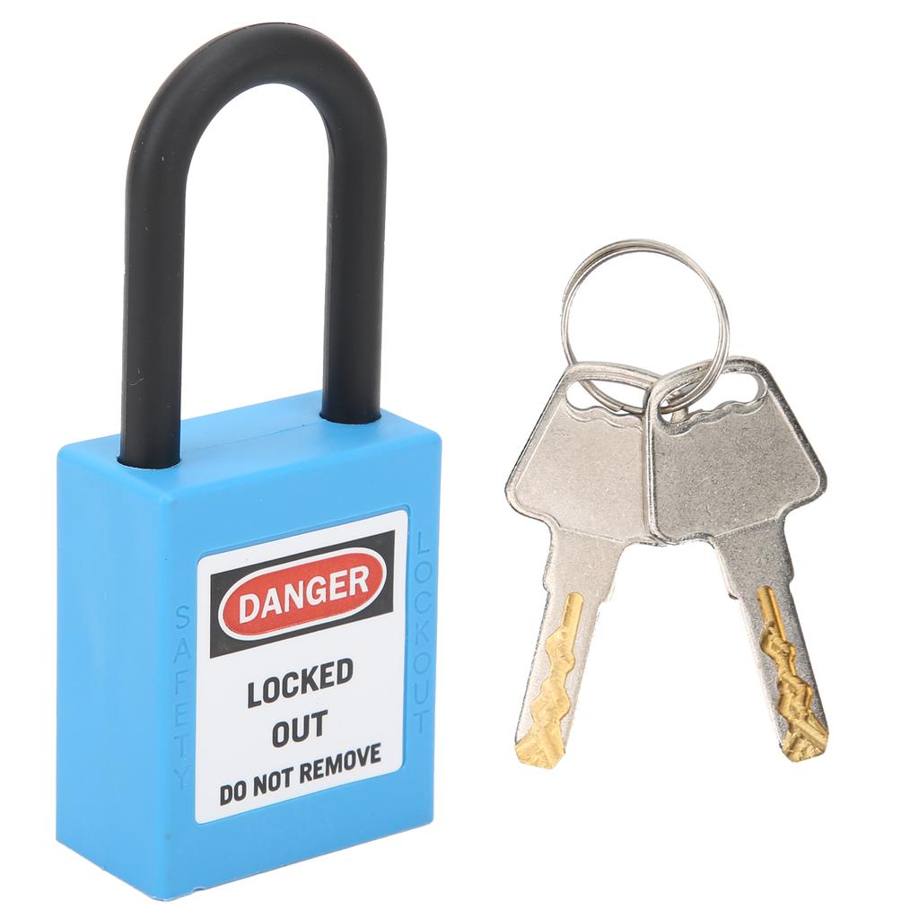 Нейлоновый Замок 38 мм Tagout Lockout Коррозионностойкий Изолированный Защитный Замок С КлючомСиний