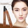 5ml Brow Pen Four Brush Heads Waterproof Natural Effect Pronged Eyebrow Pencil Brush Split Liquid for Women