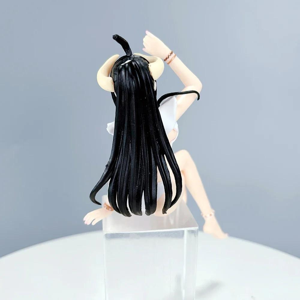 Overlord 16Cm Albedo Anime Figure White Swimsuit Models Collection Ornaments Action Noodle Stopper Model Pvc Collectible Toy