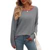 Autumn Casual Contrasting Color Pullover Knitted Top 2024 New Women's Clothing Round Neck Long Sleeved Sweater
