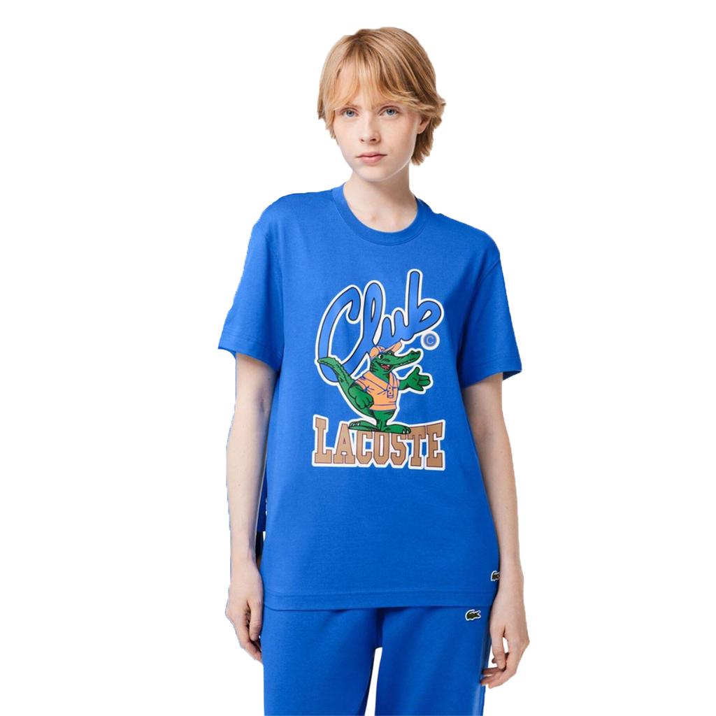 Lacoste Унисекс Взрослая футболка Signature свободного кроя