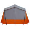 5 Person Camping Tent Grey and Orange Waterproof