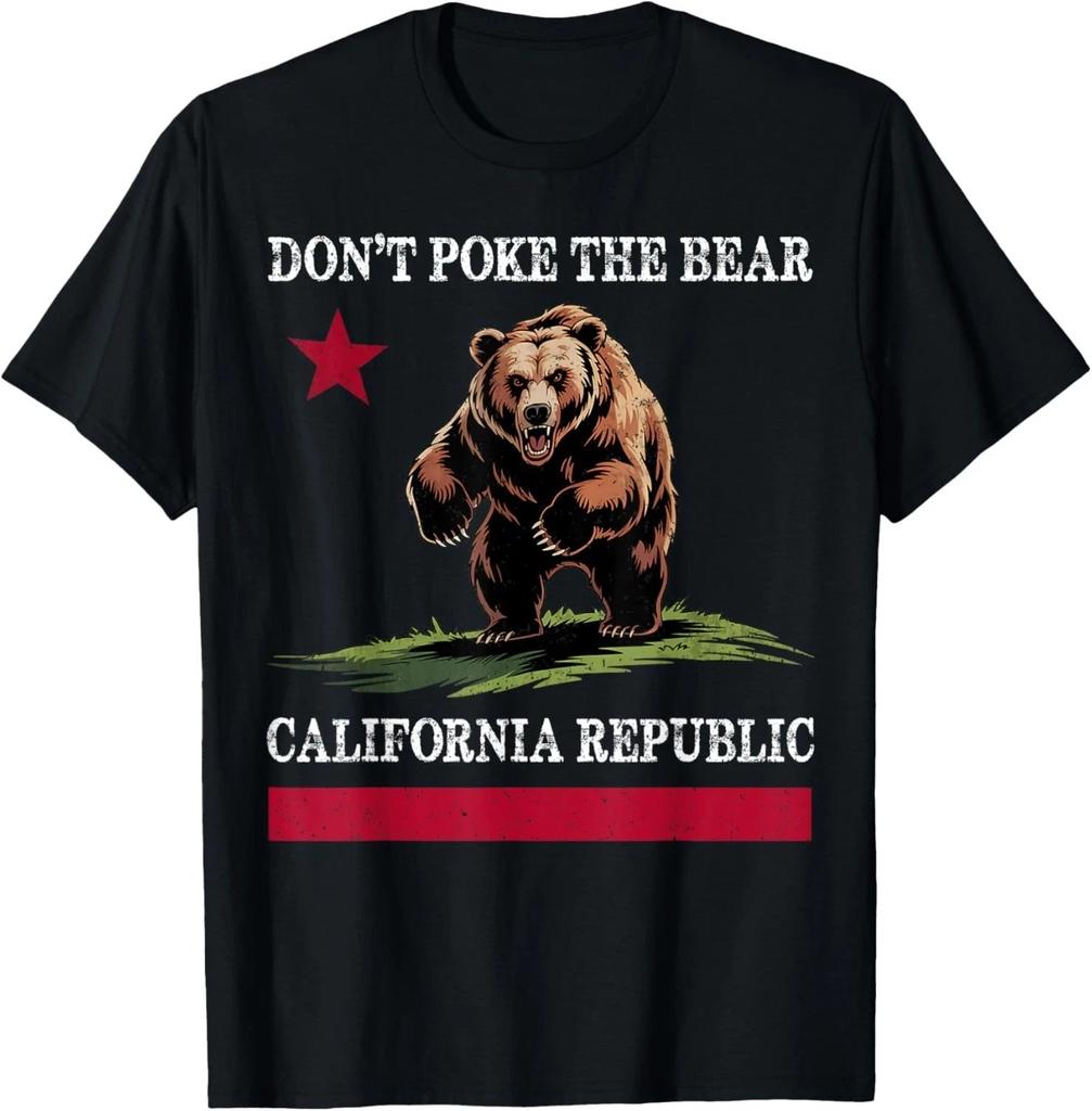 New Apparel Don’t Poke The Bear California Republic Design T-Shirt