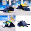 Simulation Blue Narwhal Plush Stuffed Toy Button Clothes Animal Doll Kid Gift