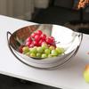 Light Luxury Home Living Room Stainless Steel Art Cradle Fruit Plate Tableware Tray Ornaments Model Room Desktop Decorations