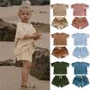 Summer Boys And Girls Shorts Set Loose Top Shorts Fashion Two-piece Set