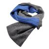 MICHIKO LONDON Mongolian Cashmere Reverse Mini Made In A Stylish Gift for Men and Casual 100% Scarf, Mongolia, Women, Unisex, (CM-206 Gray/Blue)