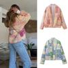 Women's Cotton Jacket Autumn and Winter New Floral Patterns Cardigan Cotton Jacket Elegant Ladies Street Shoot Women's
