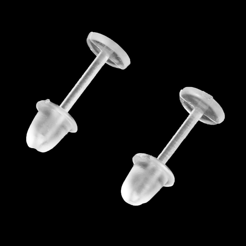 DIY Fashion Jewelry New Earring Back Stoppers Rubber Ear Post Nuts Plug Earring