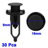 30X 9mm Plastic Rivets Push Type Retainer Fastener Bumper Pin Clips For Toyota