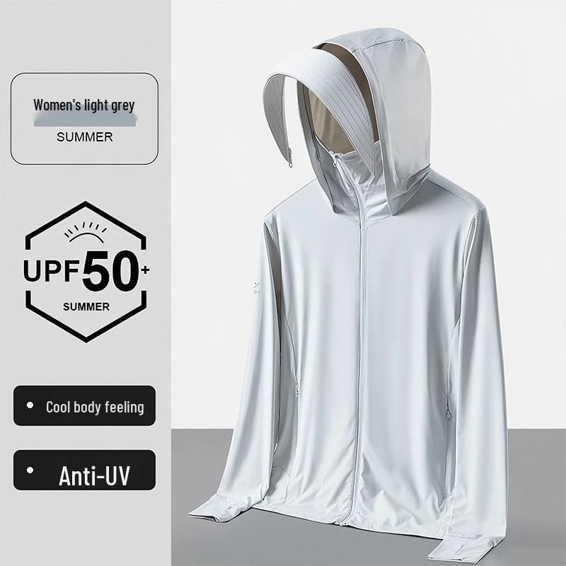 Защитная от солнца куртка из ледяного шелка UPF50+ для мужчин и женщин - Легкая защита от УФ-излучения для летних активностей на свежем воздухе
