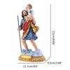 Catholic Figurine Resin Colorful Saint Figure Carrying Child Jesus Art Statue for Home Christian Church Decoration Gift