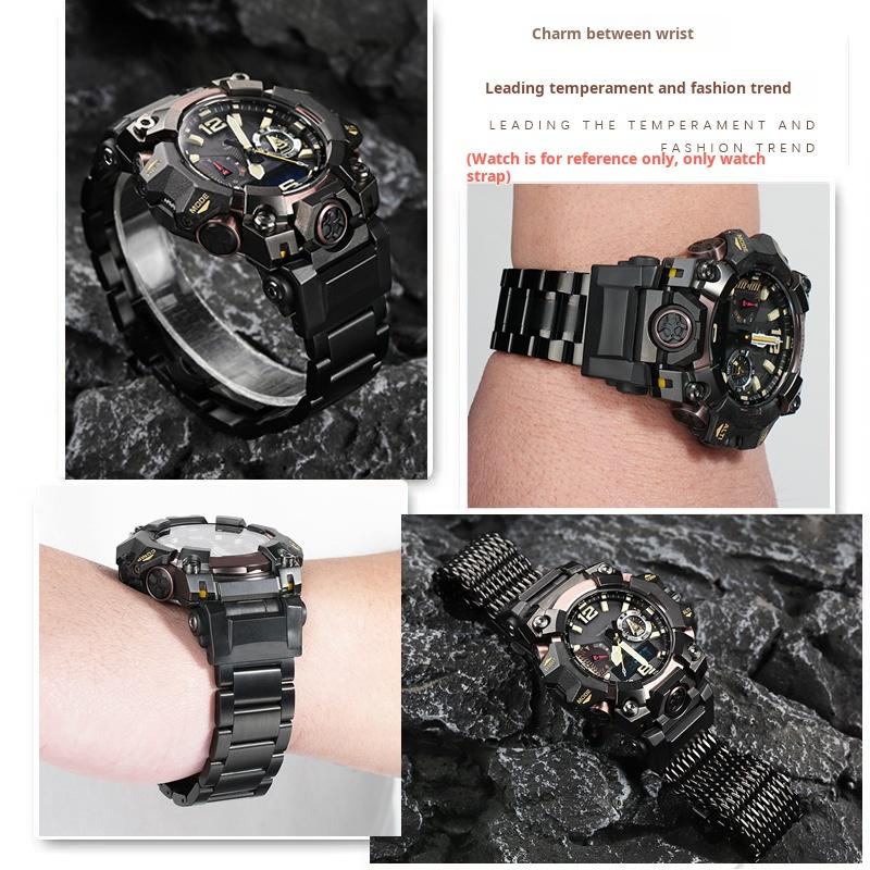 GWG B1000 браслет-ремешок из цельной нержавеющей стали Для G-SHOCK Casio GWG-B1000-1A третьего поколения Mud King модифицированный Металлический ремешок для часов