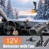 12 Volt Heater Defroster with Fan 2 In 1 Portable Car Heater with Suction Holder for Vehicle Truck Window Winter
