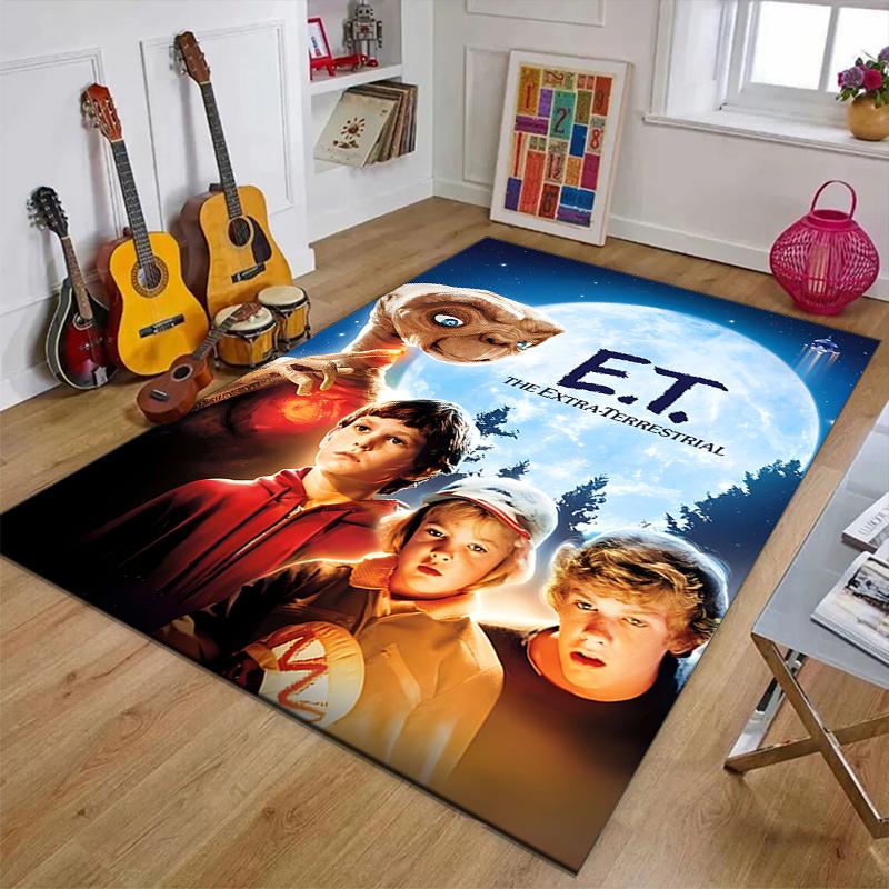 1pc E-ET2 Design Printed Area Rug Carpet for Bedroom Living Room Home Decor Rugs Mat Non Slip Mat Rug for Bedside