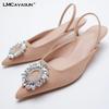 Fine Heel Heel Sandals Pointed Toe Mesh Slingback Sandals For Women Party Shoes Shoes Elegant Pumps Shoes
