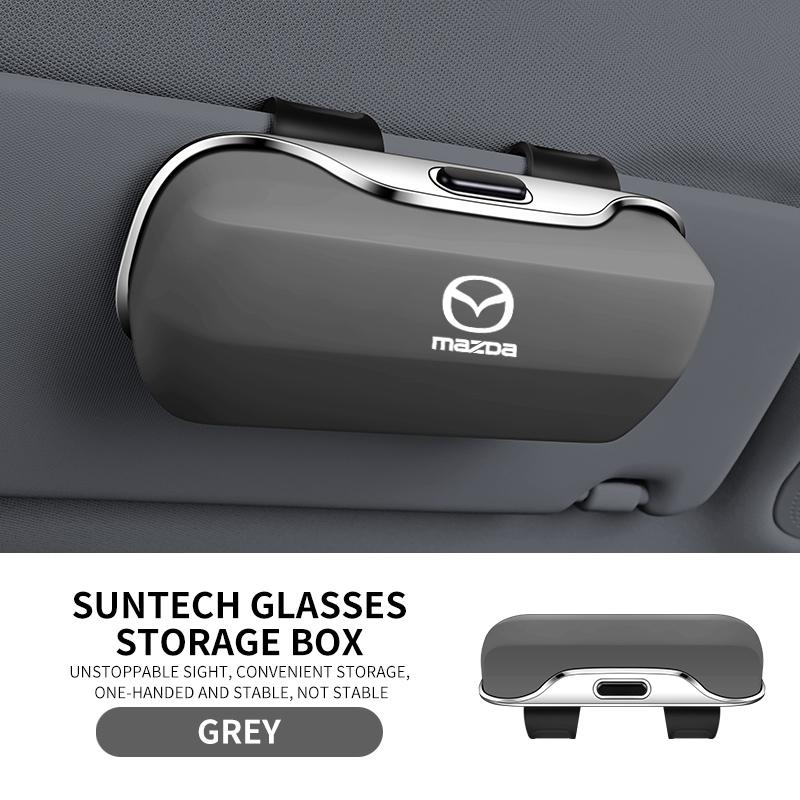 Для Mazda SKYACTIV Axela Atenza CX30 CX5 CX8 CX9 MX5 RX8 Автомобильный козырек Солнцезащитные очки Автомобильный футляр для очков Держатель для очков Зажим для очков Коробка