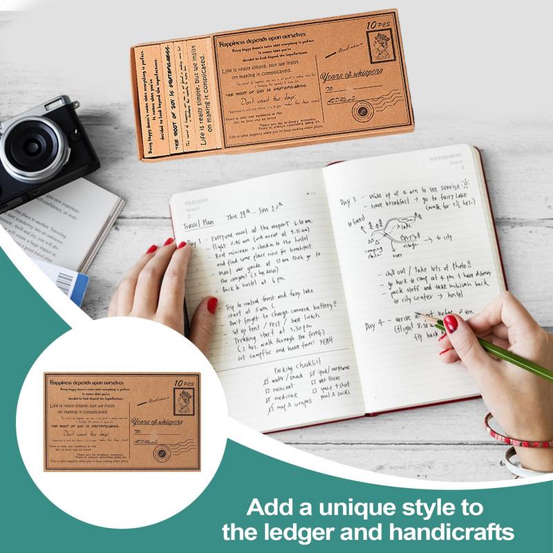 Деревянные крафтовые резиновые штампы Деревянные резиновые ретро штампы для скрапбукинга Универсальные изысканные художественные крафтовые принадлежности для детей и взрослых