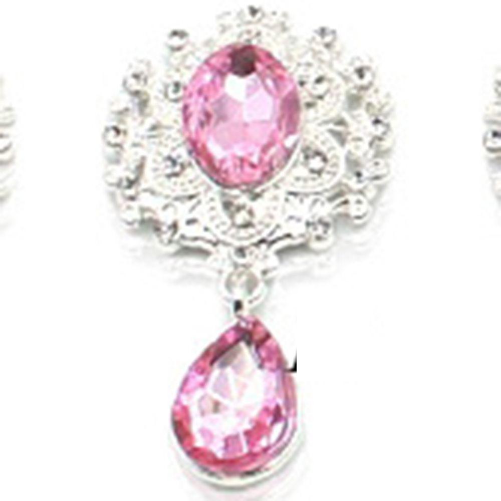 Faceplate Garment Decorative Water Droplets Sewing Button Alloy Rhinestone Pendant Scrapbooking