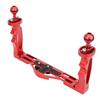 All Metal Dual Handheld Hand Grip Diving Flashlight Bracket Underwater Sports Camera Holder Stabilizer