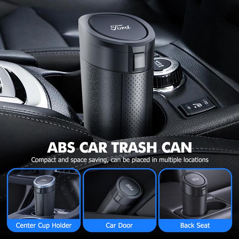 bldf8 Car Trash Can Durable Waterproof ABS Garbage Storage Box For Ford Fiesta Ranger Mondeo Escape Ecosport Fusion Explorer