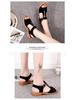 2025 Women's Chunky Heel Summer Sandals: Open Toe, Thick Bottom, Korean Style, Zipper Closure