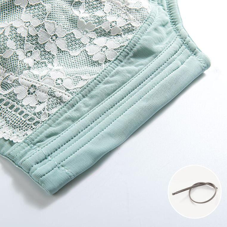 Non-padded Wireless Womens Full Coverage Lace Minimizer Bra Plus Size Adjustable Underwear 75 80 85 90 95 100 105 B C D E F