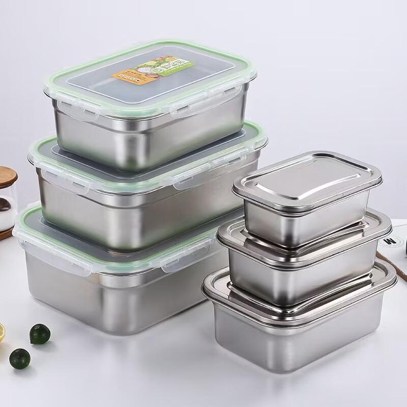 Mailang 201 Stainless Steel Food Storage Container with Steel Lid