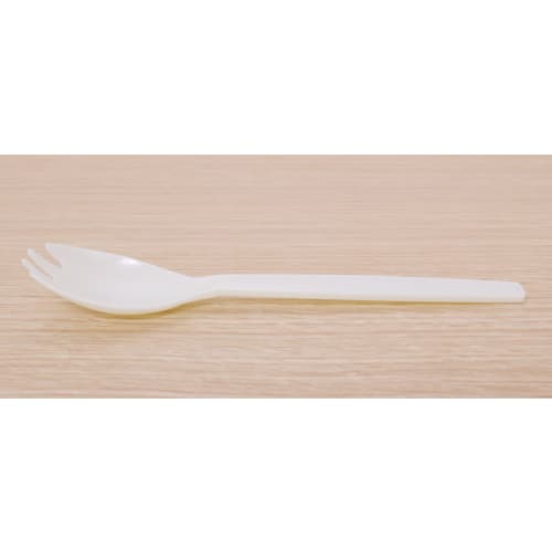 Yamato Bussan "Commercial Use" Business Prosperity Bag of 16cm Sporks, Pack of 100, Ivory