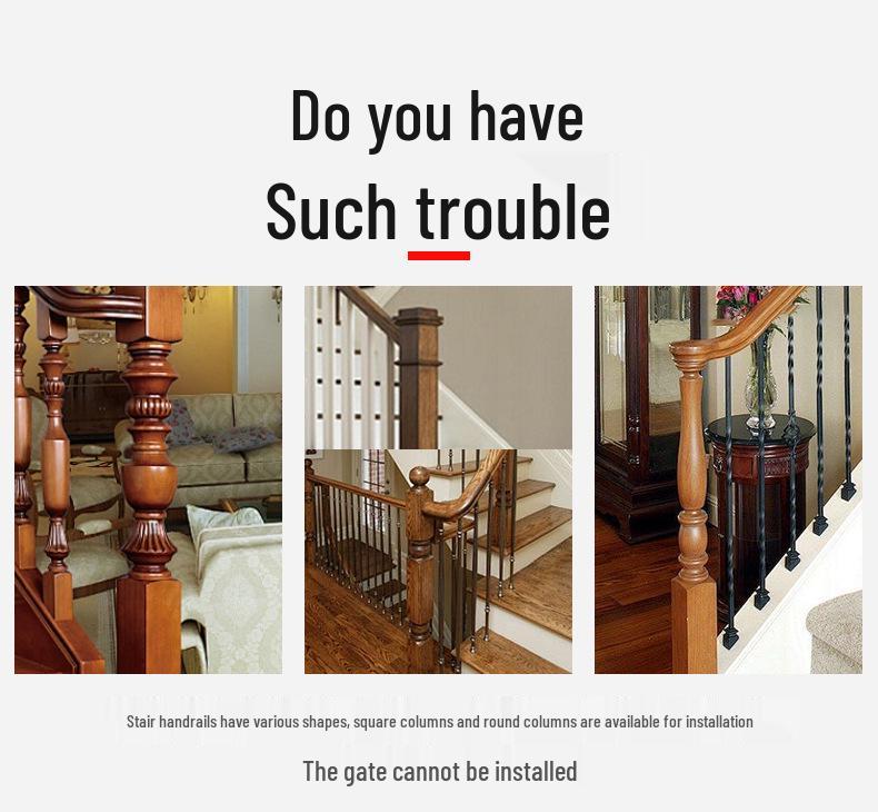 Custom Gate Accessories: Stair Handrail Base for Retractable and Iron Gates