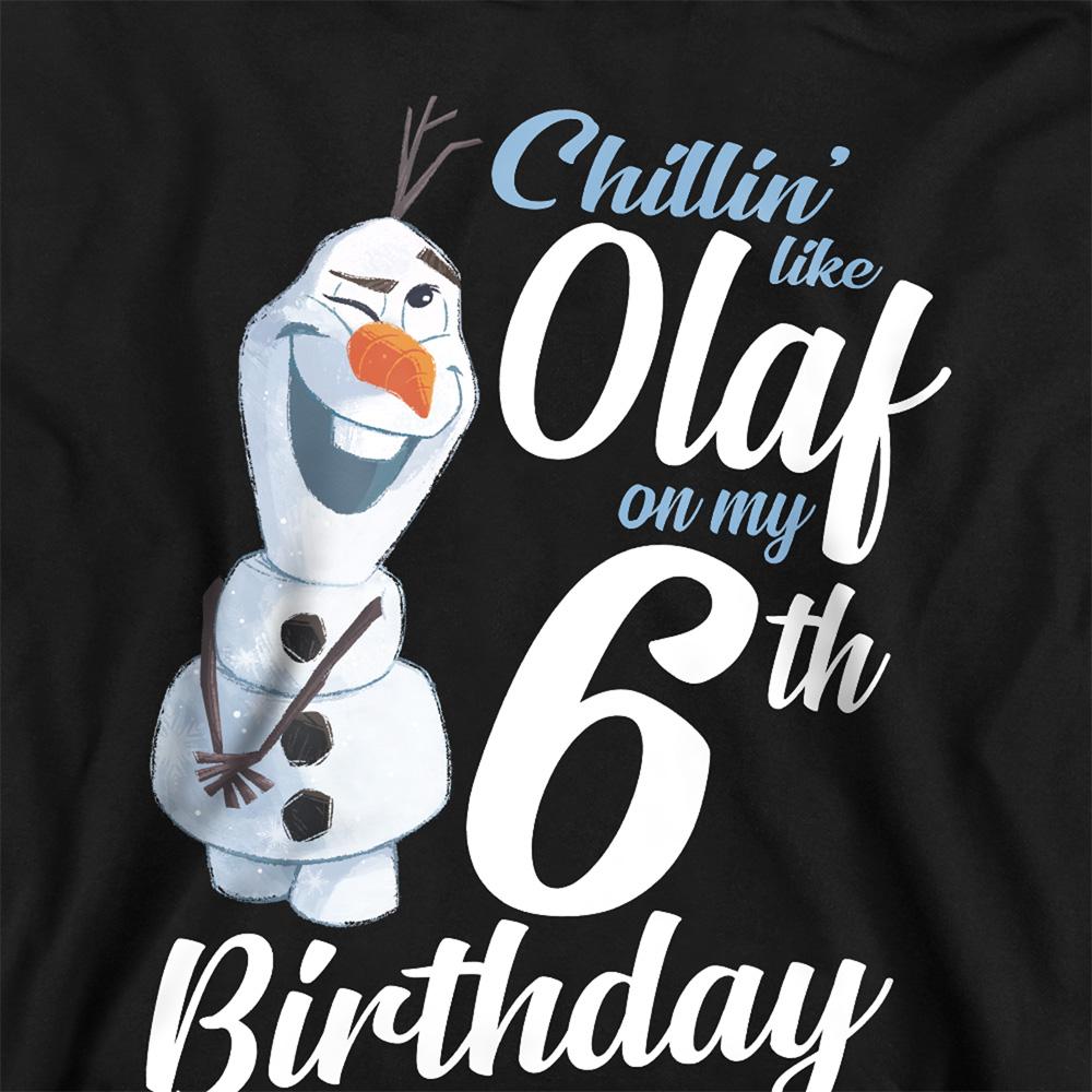 Frozen Childrens/Kids Chillin Like Olaf 6th Birthday Pullover Hoodie