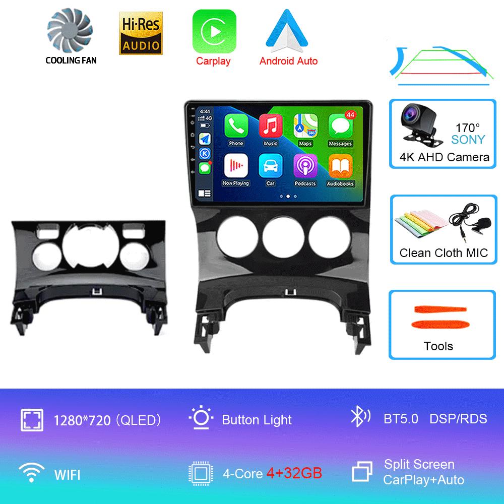 2Din Android 14 Carplay Auto Для Peugeot 3008 2009-2015 Автомагнитола GPS Мультимедийный Видеоплеер Стерео WIFI+4G DSP