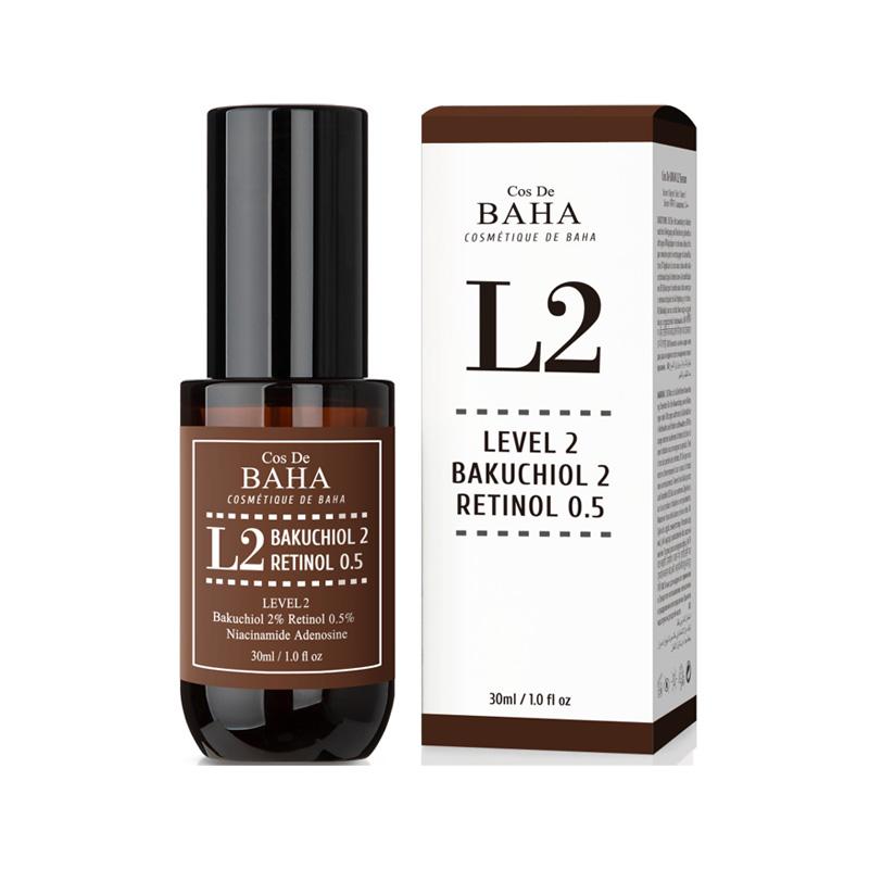 Cos De BAHA (L2) Bakuchiol 2% & Retinol 0.5% Facial Serum 30mL (3 Options)