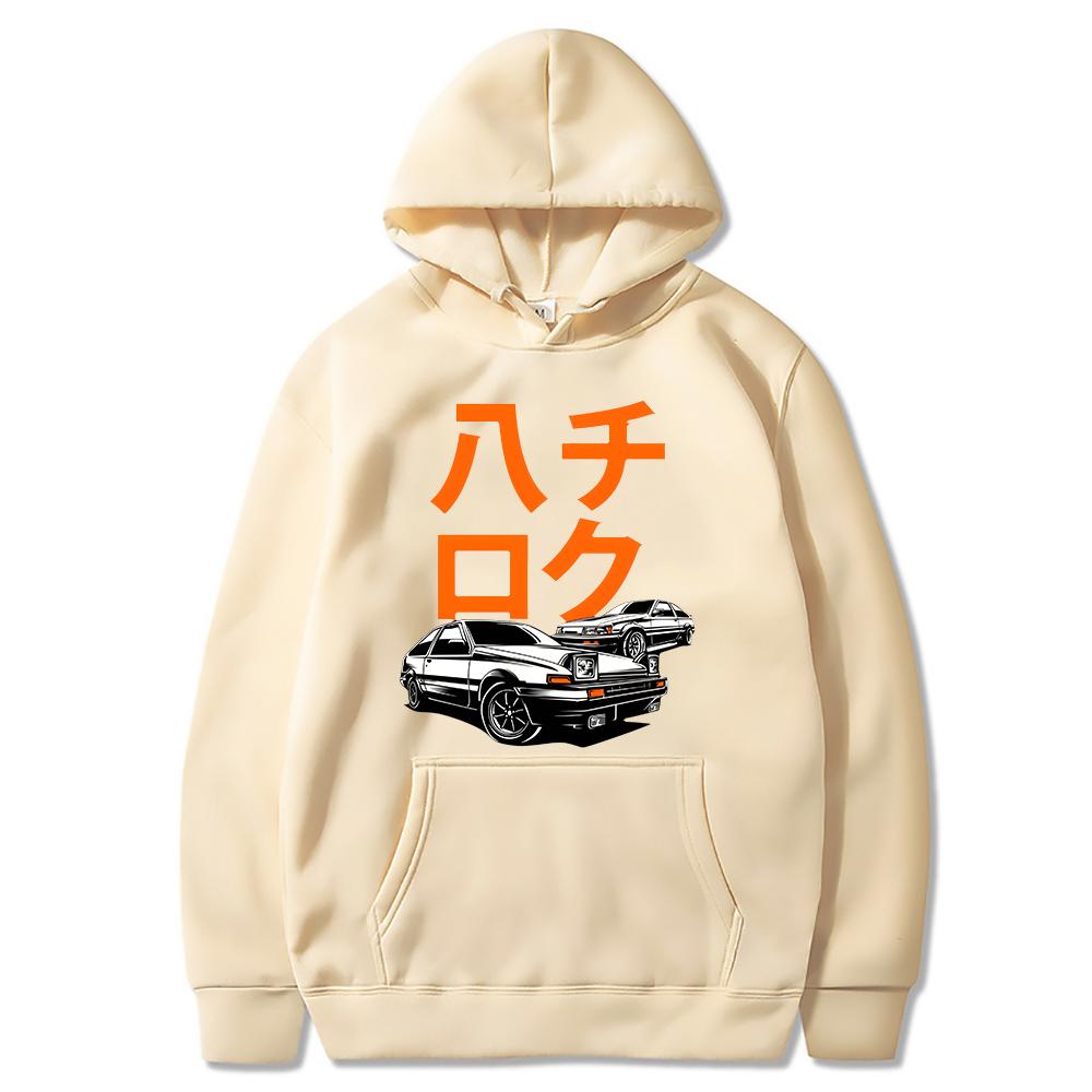 Горячая толстовка с капюшоном в стиле аниме Initial D, спортивный мужской повседневный уличный пуловер JDM Car Culture, повседневный пуловер